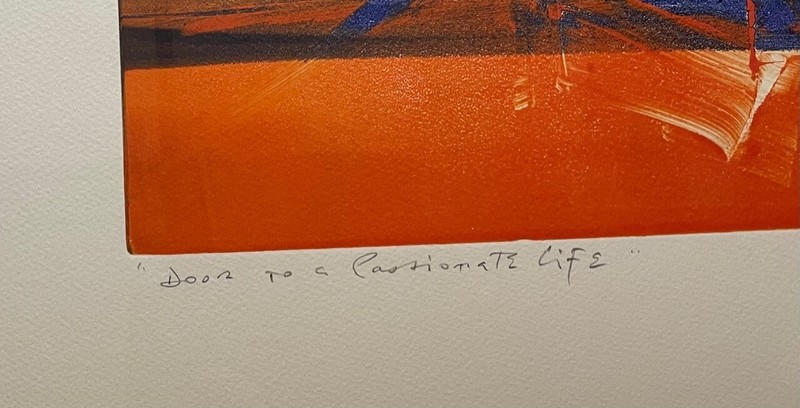 Original SERGIO MOYANO 'Door to A Compassionate Life' ABSTRACT Monotype PAINTING gallery