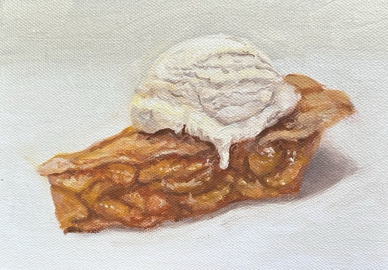 Apple Pie Ala Mode Original Oil Painting