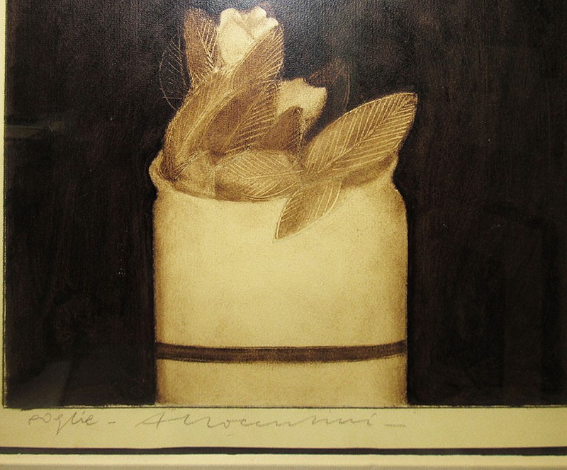 Alessandro Nocentini Italian Modernist Vase of Leaves Listed Florence Artist gallery