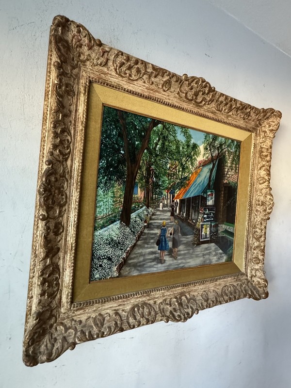 MAXINE FIFE LASZLO ANTIQUE MODERN LANDSCAPE OIL PAINTING VINTAGE ITALY FAMOUS gallery