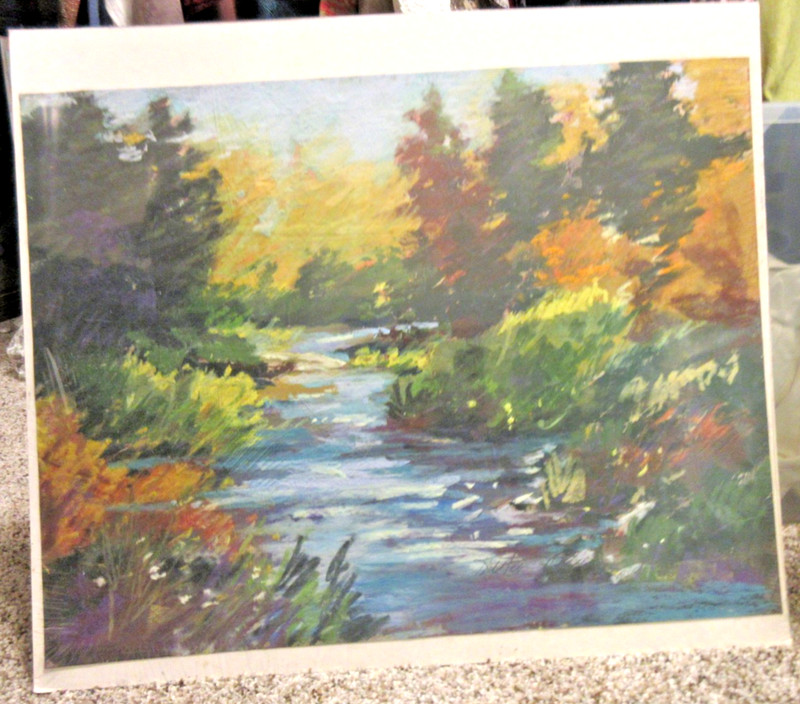 Tranquility Original Pastel Landscape Painting Attributed Kristen Olsen Signed