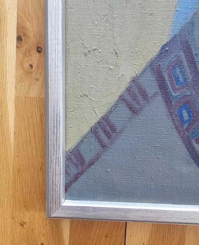 SCANDINAVIAN VINTAGE EXPRESSIONIST PAINTING SWEDISH ART SIGNED HELGE HOLMLUND gallery