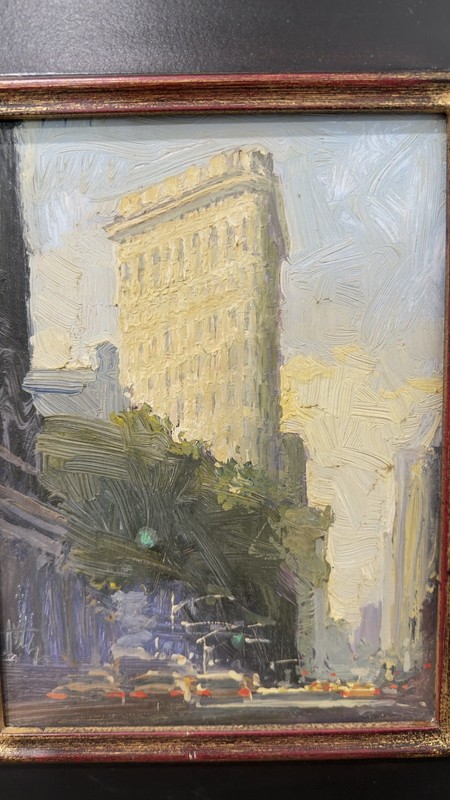 Ken Auster Iconic “Flatiron Building” New York City Original Paining. OOAK gallery