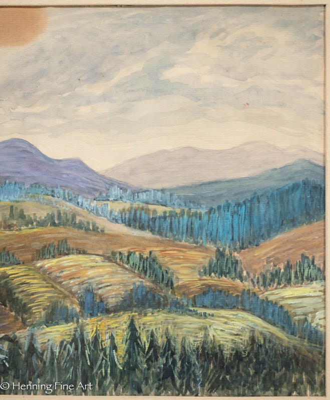 Antique Painting Washington Hills from Crown Point Vista by William H. Drake gallery