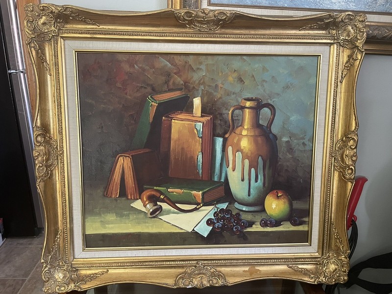 1970s V Watson Watsun Still Life Oil on Canvas Painting