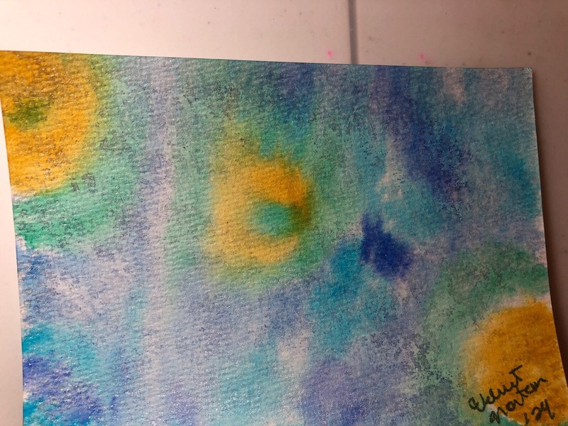 Watercolor Original Painting Small Abstract Pastel Ethereal Aesthetic Ocean gallery