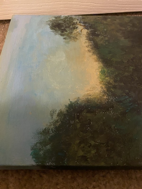Sunset Forest Oil Painting Hand-Painted On 8 x 10 inch Canvas Wall Artwork gallery