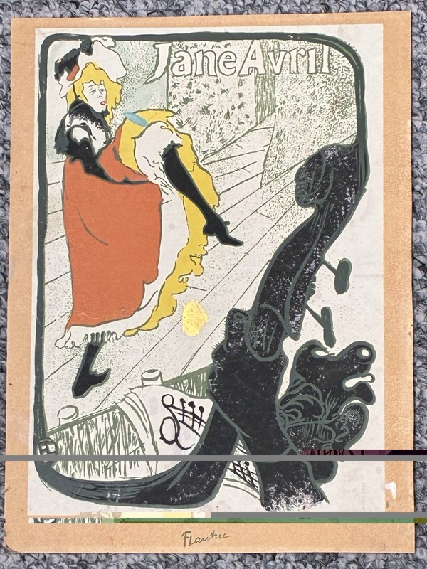 Henri De Toulouse-Lautrec- Lithograph Jane Avril Printed In 1957 By Mourlot.