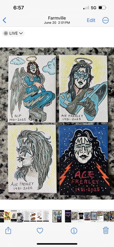 KISS CARD - ACEO Art Sketch (24) Cards Painting Drawing Paper Gene Simmons gallery