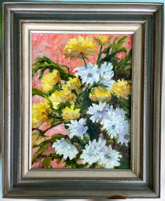 Signed Oil Painting Vibrant Still Life Vibrant Flowers Florida Artist