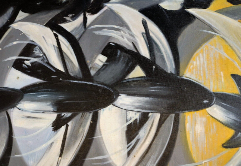 Futurist style painting copy "Le rondini" by Giacomo Balla gallery