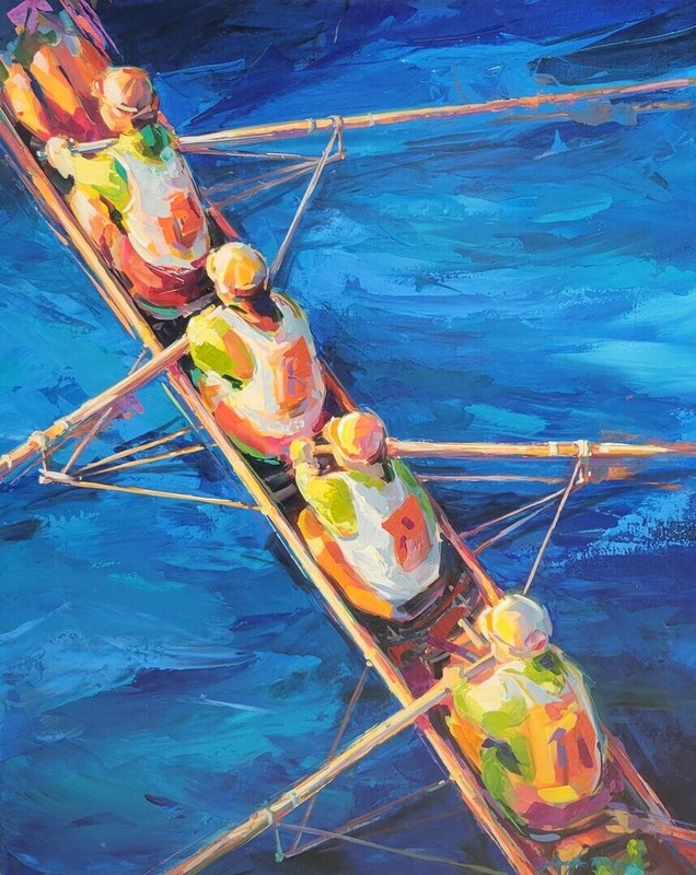 Jennifer Bowman, «Opening Day», Original painting on canvas, Unframed