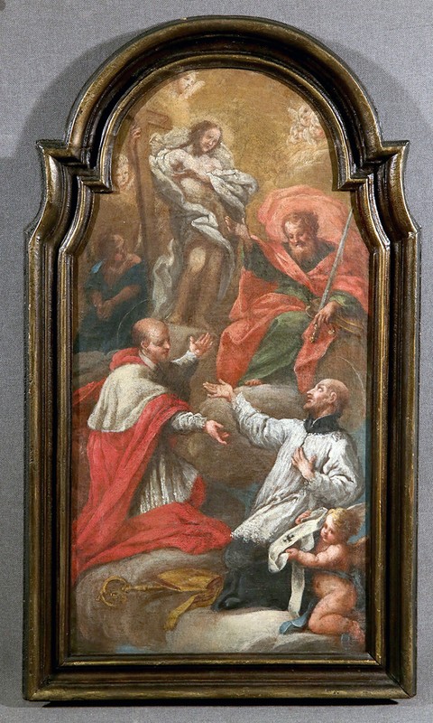18th Century Italian Depiction of Jesus Ressurected with Saints and Angels