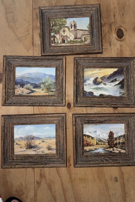 Lillian O’Brien Canvas 5×7 Set Of 5 Paintings 1970