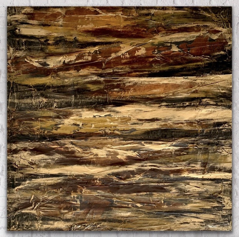 Gold large Abstract Textured Wall Art Modern Original Painting Artwork