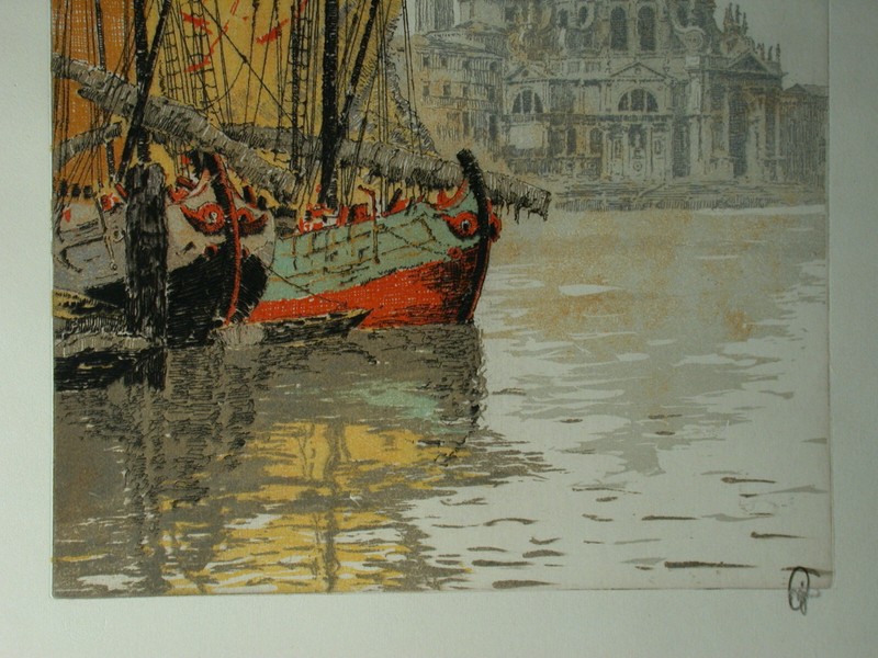 Hans Figura (1898-1978) Santa Maria Della Salute - Venice 1931. gallery