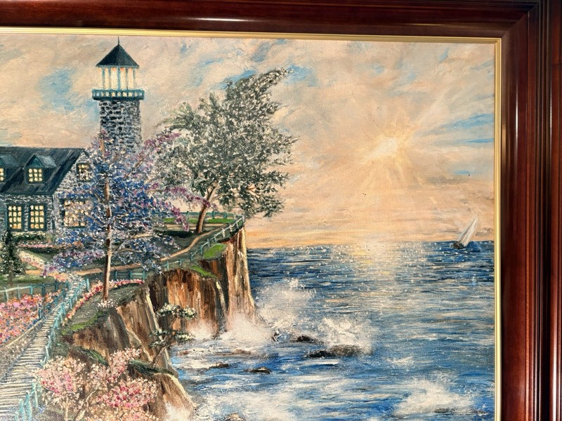 von Wening Art "The Light at Bella Donna Point" Paint on Print gallery