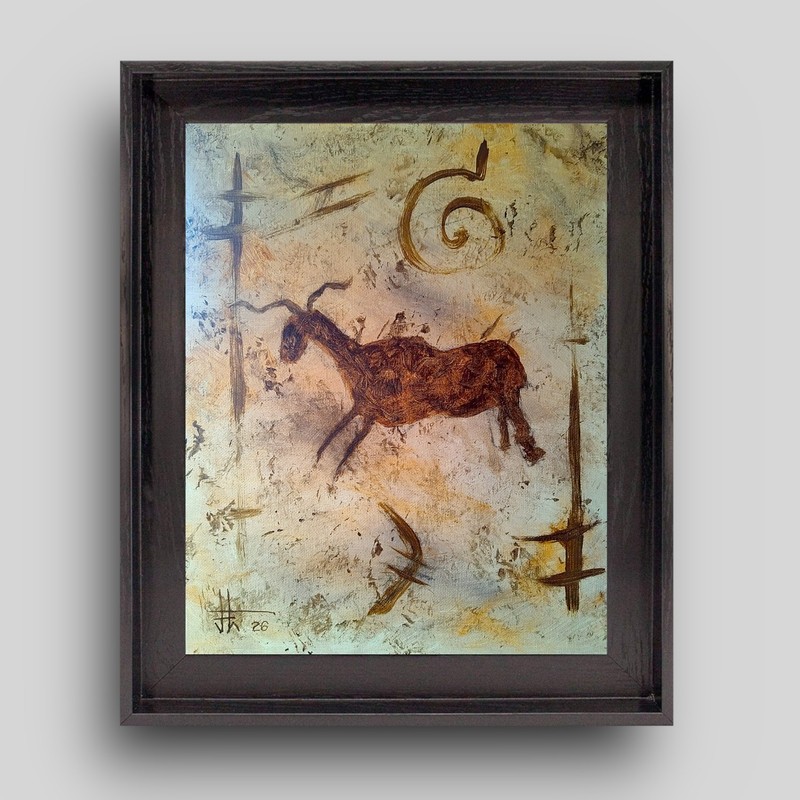 JOHN ART STUDIO Petro One 14×11 Original Expressionism Art Collectable 0019