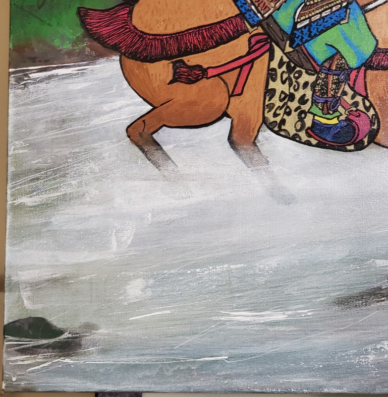 DOJO ART, SAMURAI ART, Hand Painted Graffiti Art Canvas , Sasaki Takatsuna gallery