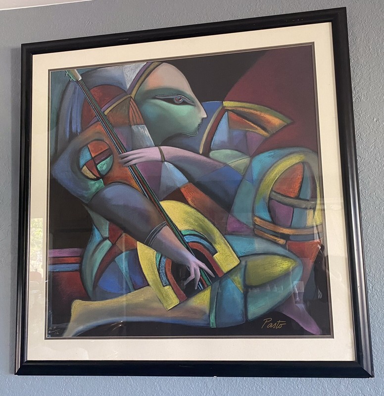 ORIGINAL SAMMY PASTO MUSICIAN 38” X 38”. Signed / Numbered
