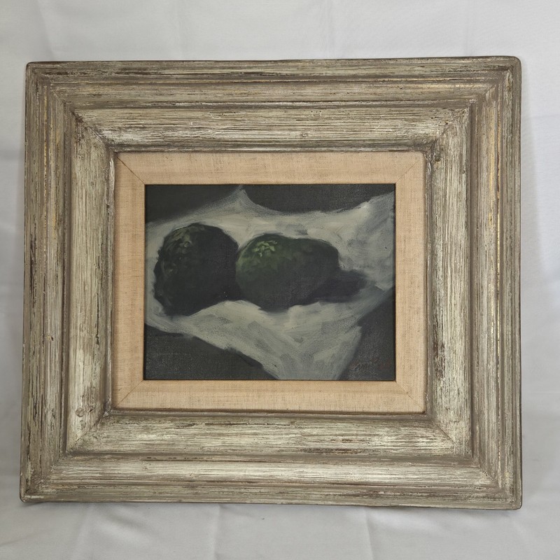 Framed Mid 20th Century Still Life Oil Painting Signed