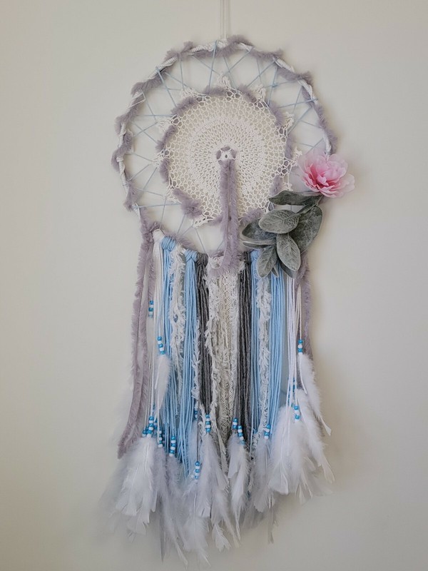 Large dream catcher hand made 14 inches by 34 inches