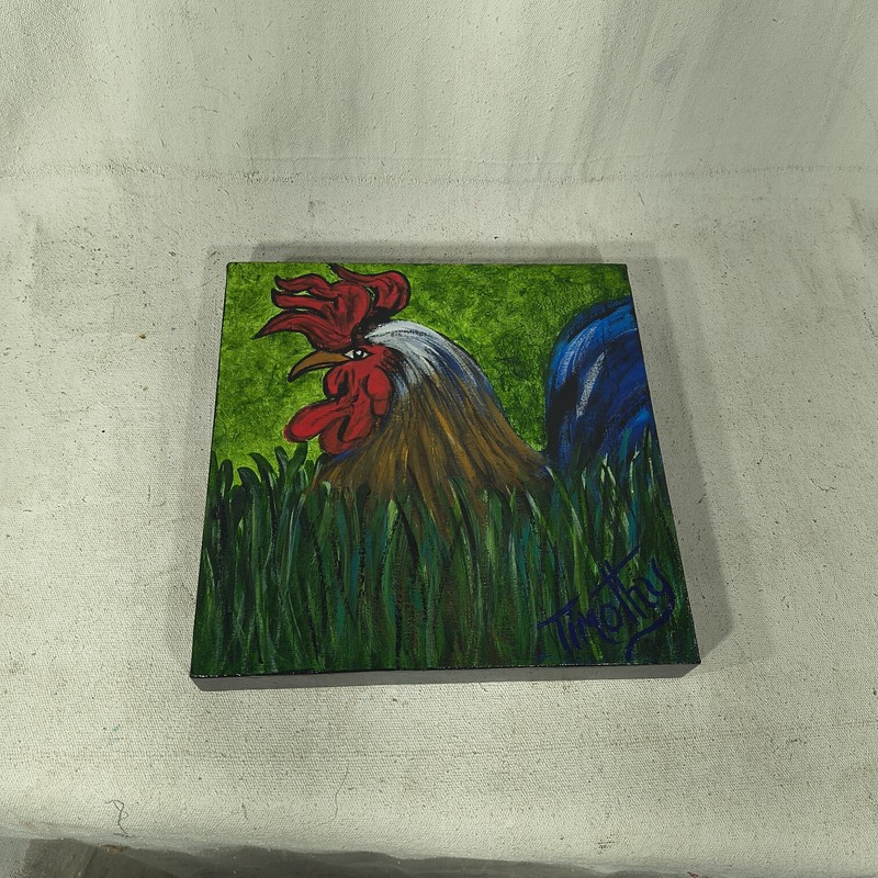 Original Acrylic Painting «In The Tall Grass» 10″ X 10″ By Timothy Designs