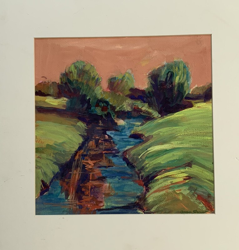 Original Watercolor Landscape Painting Abstract Modern Impressionist Joan Shaw ? gallery