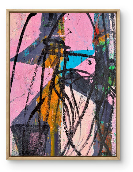 Abstract Art «Cosmos 7 » Original Acrylic 11×14 inch Painting on Gallery Paper