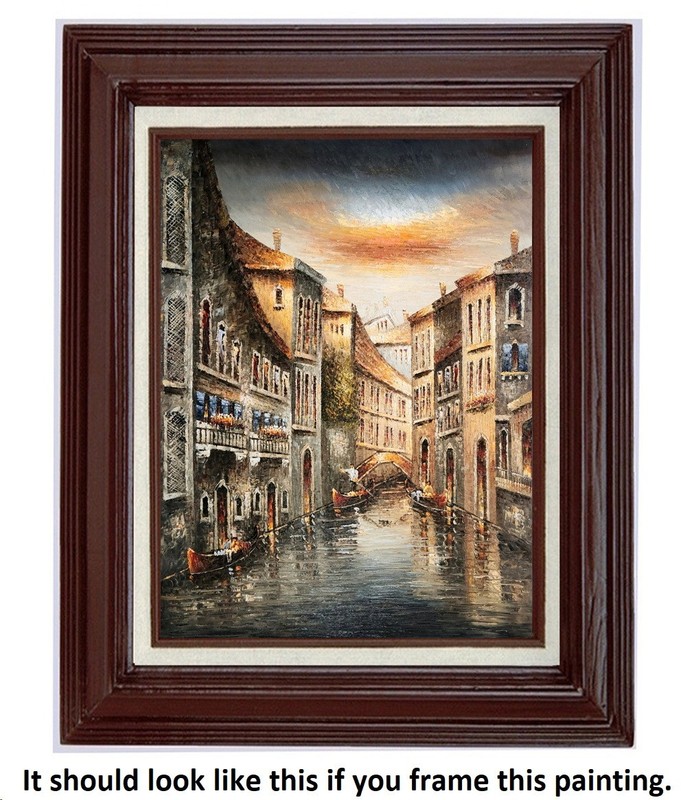 Venice -Antique style, 48x36, 100% Hand painted Oil Painting on Canvas gallery
