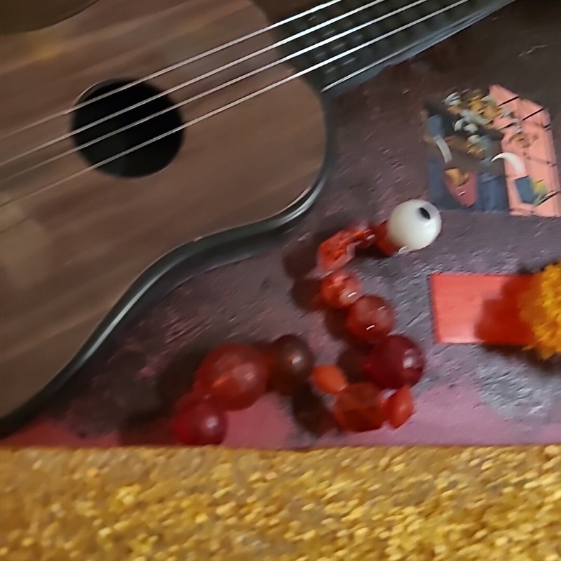 Original Painting 3D Diorama Guitar Tree 2 Headed Monkey 1 Eyed Snake ASSAMBLAGE gallery