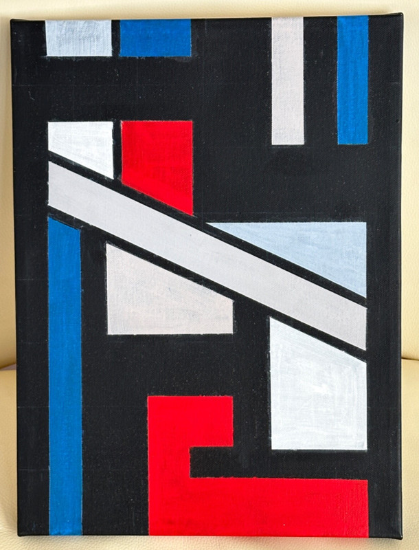 CHUCK GIBBON ALBUQUERQUE N.M. ABSTRACT PAINTING ON CANVAS 16″ X 12″ 6