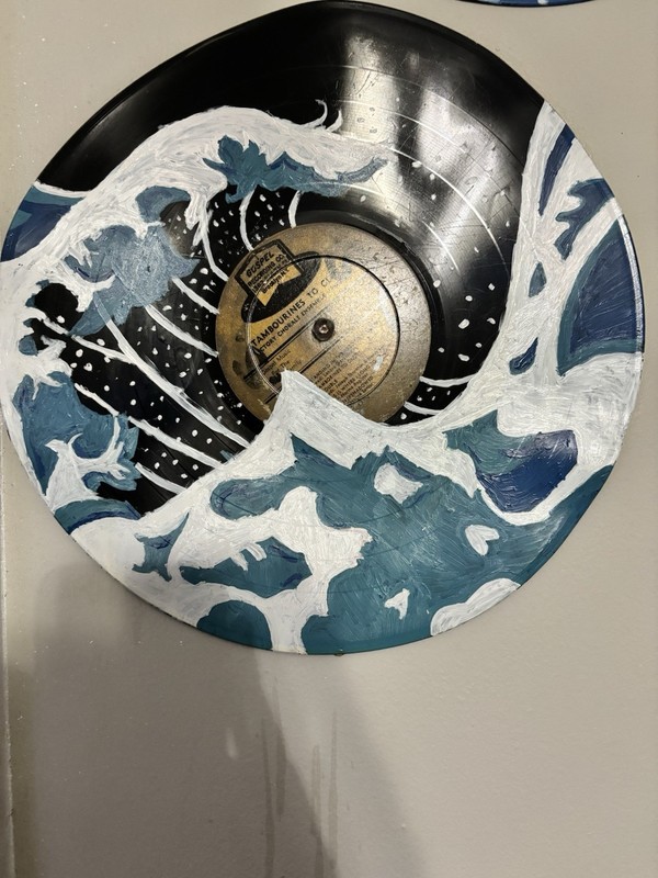 Hand Painted Some Warped Records Vinyl Record
