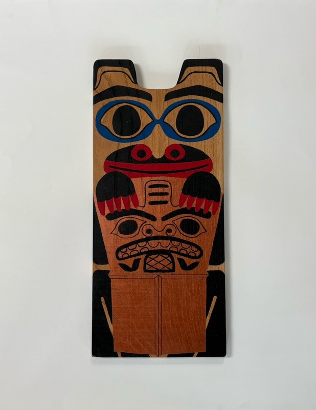 ORIGINAL GERALD DAWAVENDEWA HOPI CHEROKEE PAINTING Northwest Coast Totem Pole