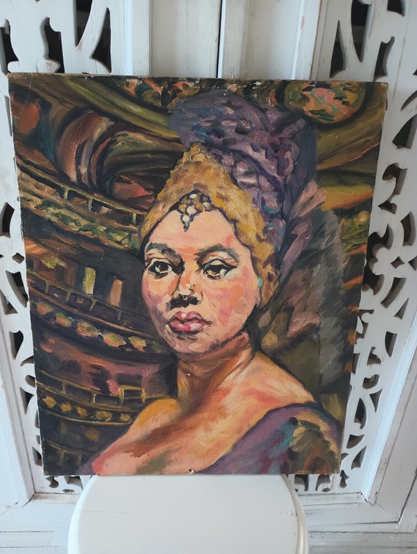 Orig. Acrylic On Canvas, Signed, Featuring Maya Angelou 16"X20" gallery