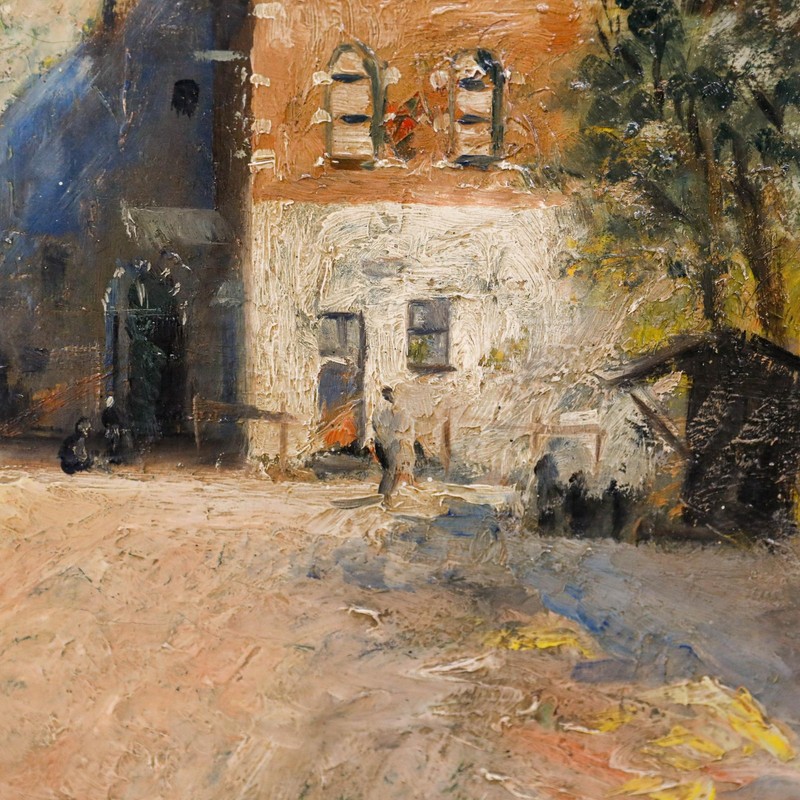 Attrib. Elie Anatole Pavil (1873-1948) - Early 20th Century Oil, A Quiet Street gallery