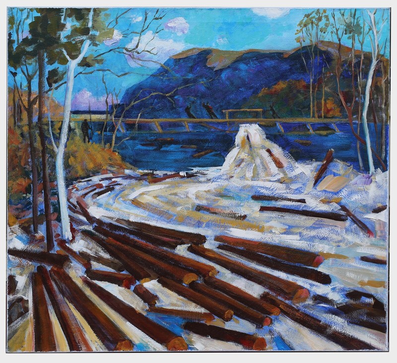 Vintage 1971 oil on canvas Painting after Tom Thomson (1877-1917) group of seven