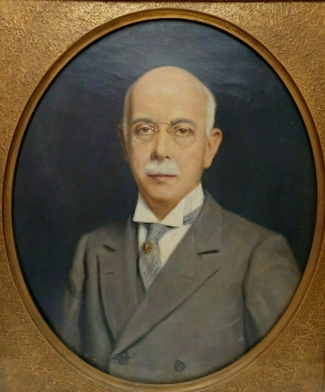 LISTED ENGLISH ROBERT J SWAN Sd ORIGINAL O/C PORTRAIT in PERIOD SPANDREL FRAME
