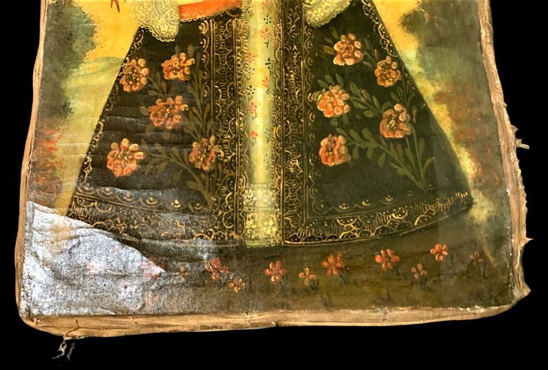 Cuzco School, 19th Century, Virgin Mary Holding Baby Jesus, Unsigned, Unframed gallery
