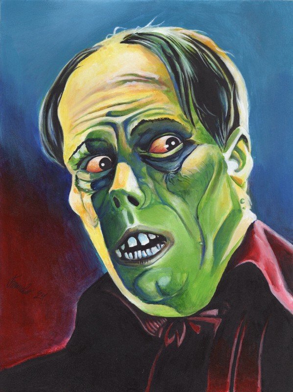 ORIGINAL Painting Phantom of the Opera 9×12 Halloween movie fan art illustration