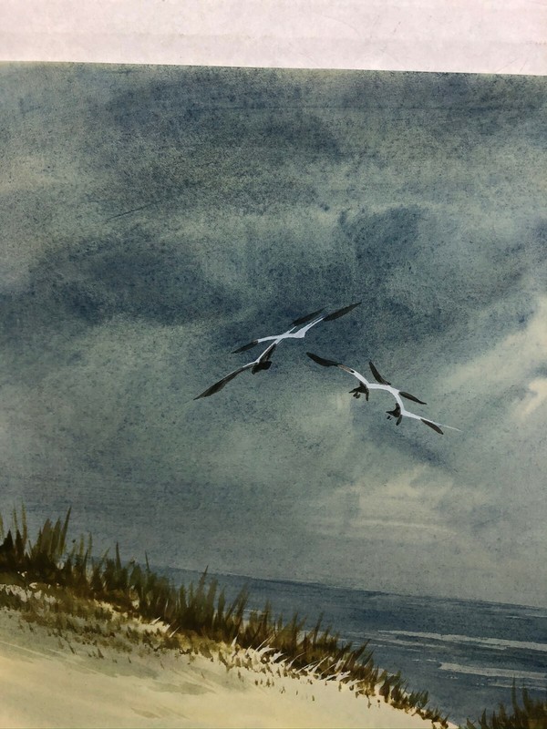 Hoe Won Beachscape Landscape Art Watercolor Painting gallery