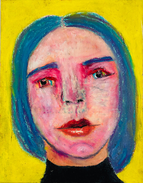Original Portrait Painting 11×14 Wall Art Sad Emotional Woman Miz Katie