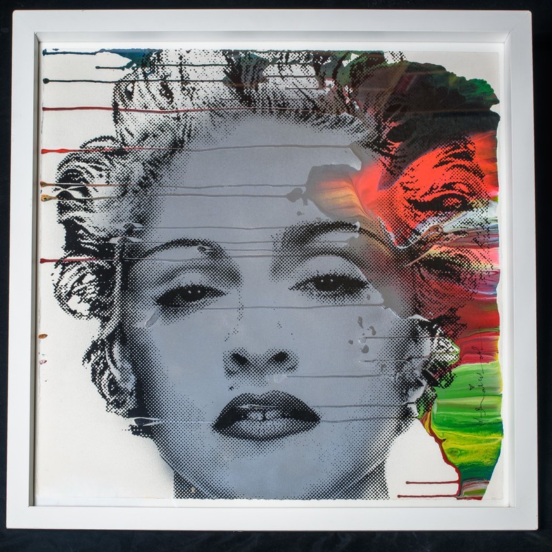 Mr.Brainwash 2017 Madonna Original 1/1 Unique Hand Painted Elements Screen Print