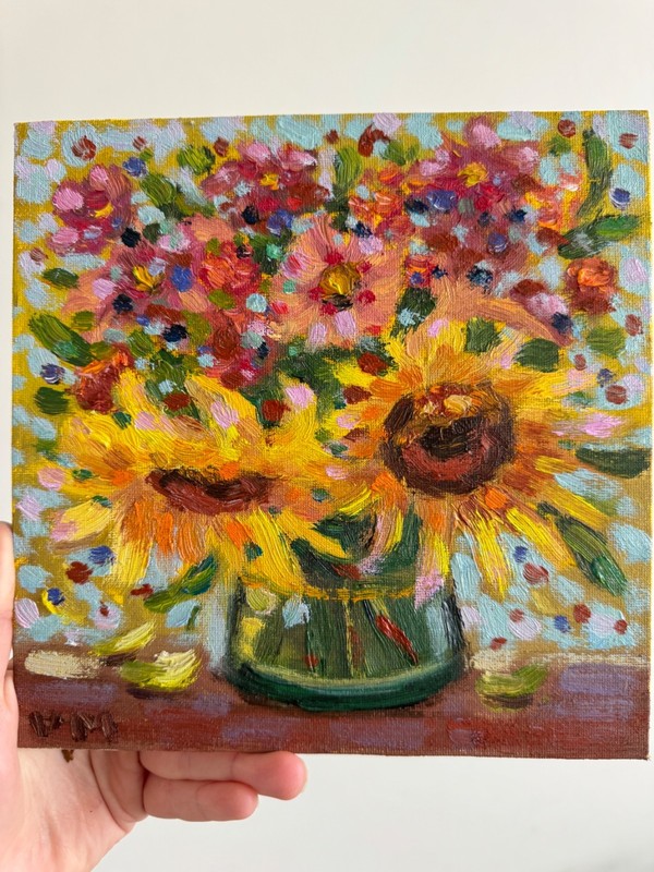 Modern Floral Oil Painting Original Abstract Canvas Flowers Wall Art Decor gallery