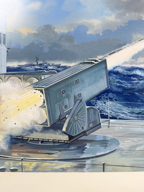 Original Airplane Missile Prototype Painting Aircraft Carrier gallery