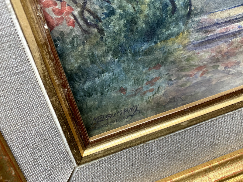 Watercolour Um 6332ftBAUMANN Frame Gate Garden Kletterose Vintage Portal gallery
