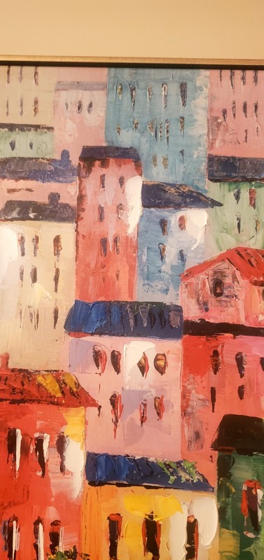 Colorful Contemporary Oil on Canvas Framed Painting gallery