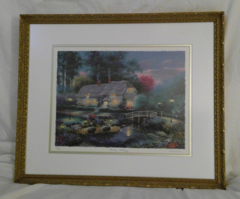 Andrew Warden, Serigraph, Bridge Cottage, Framed Art, 23 x 19, Signed #42/485