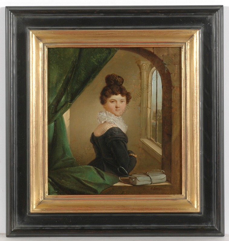 Friedrich Traugott Georgi (1783-1838) «Portrait of a young lady at the window»