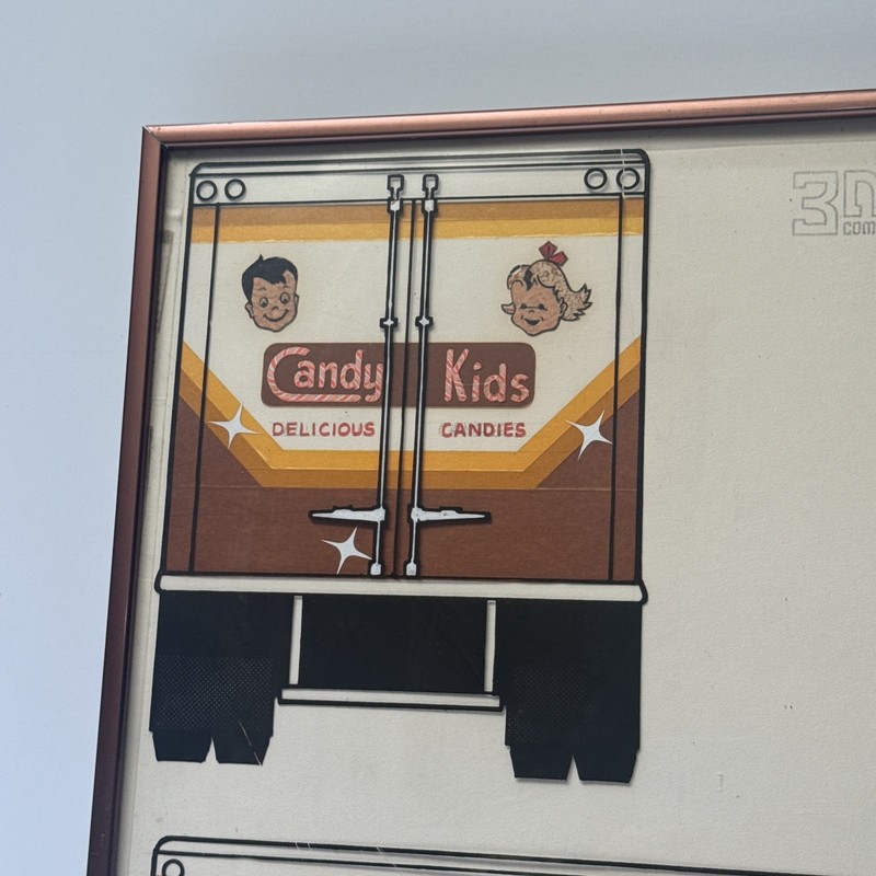Vintage Retro Painting Illustration Truck Candy Advertising Original Industrial gallery